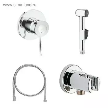 Смеситель для биде GROHE BauClassic, однорычажный, настенный, лейка, хром