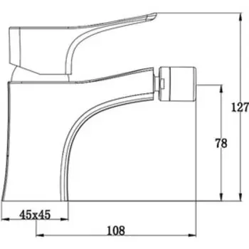 Смеситель для биде KAISER Clever 76088, однорычажный, хром