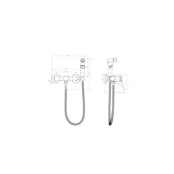 Смеситель для биде Lemark Minima LM3818C, однорычажный, без излива, лейка, хром