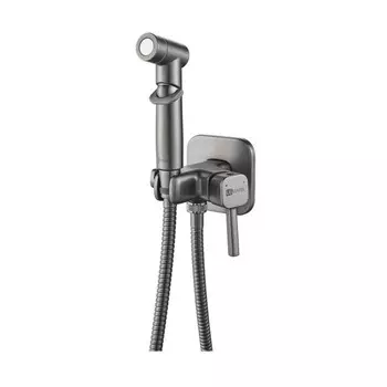 Смеситель для биде Lemark Solo LM7165GM, с гигиеническим душем, встраиваемый, латунь, графит 97973