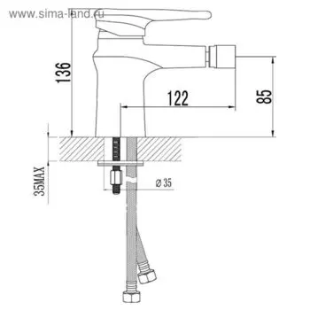 Смеситель для биде Lemark Status LM4408C