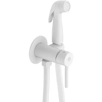 Смеситель для биде Milardo Tidy 001WTR0M08, с гигиеническим душем, встраиваемый, белый