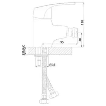 Смеситель для биде Rossinka D40-51
