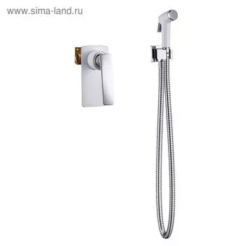 Смеситель для биде Timo Helmi 4089/00-16SM, встроенный, с гигиеническим душем, белый