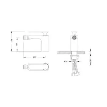 Смеситель для биде Timo Torne 4362/00F, хром