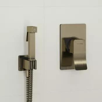 Смеситель для биде WasserKRAFT A01652, с гигиеническим душем, шланг 150 см, латунь, бронза 1012021