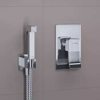 Смеситель для биде WasserKRAFT A106156, с гигиеническим душем, шланг 100 см, латунь, хром