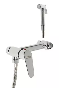 Смеситель для биде ZEIN Z4200, с гигиеническим душем, нерж. сталь, картридж 35 мм, хром