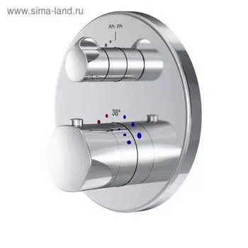 Смеситель для душа AM.PM Gem F9075600, с термостатом, монтируемый в стену, хром