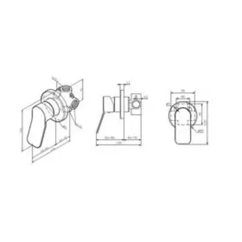 Смеситель для душа AM.PM X-Joy F85A65000, монтируемый в стену, цвет хром