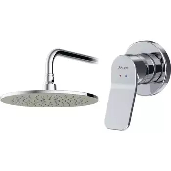 Смеситель для душа AM.PM X-Joy FB85A2R010, тропический душ d=250 мм, скрытый, хром
