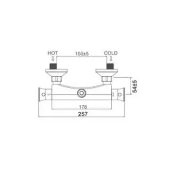 Смеситель для душа D&K Bayern Potsdam DA2113101, термостатический, хром