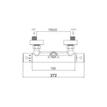 Смеситель для душа D&K Bayern Potsdam DA2123101, термостатический, хром