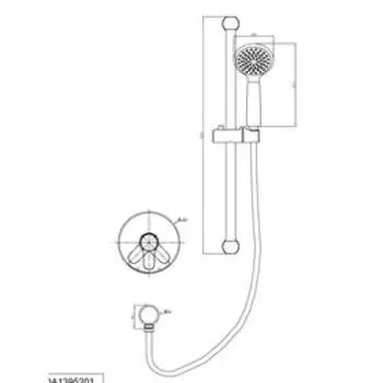 Смеситель для душа D&K Rhein Marx DA1395201, однорычажный, встраиваемый, хром
