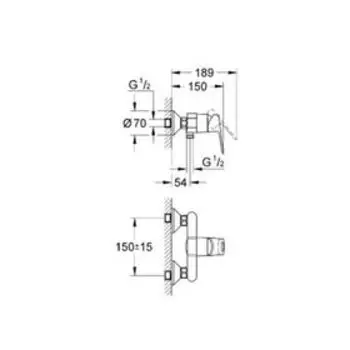 Смеситель для душа GROHE BauLoop