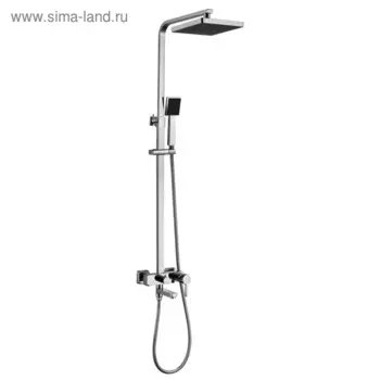 Смеситель для душа Lemark LM7004C, с верхней душевой лейкой, цвет хром