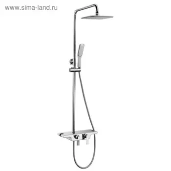 Смеситель для душа Lemark LM7006C, с верхней душевой лейкой, цвет хром