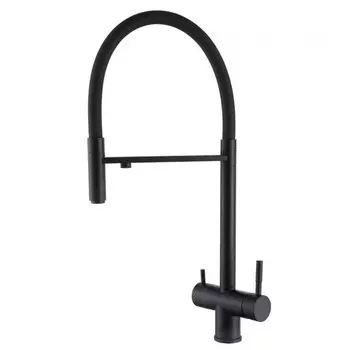 Смеситель для кухни ABBER Wasser Kreis AF81141B, выход для питьевой воды, черный