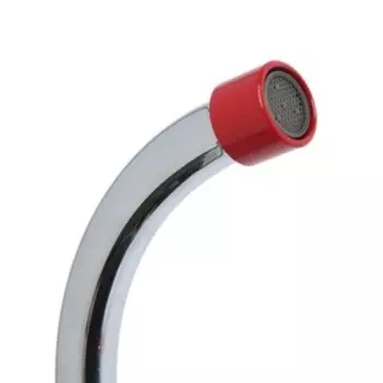 Смеситель для кухни Accoona A4582N, двухрычажный, высокий излив, красный/хром 1975192