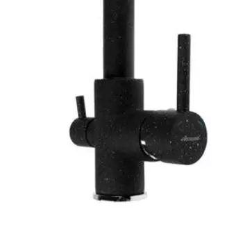 Смеситель для кухни Accoona A5179-4F, с выходом для питьевой воды, латунь, черный