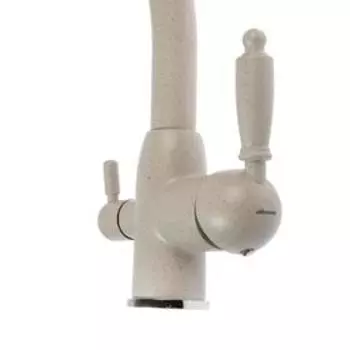 Смеситель для кухни Accoona A5179H-7, с выходом для питьевой воды, латунь, бежевый