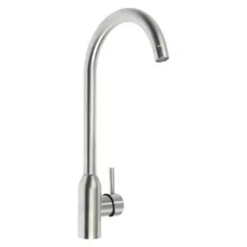 Смеситель для кухни "АМУР" BY2021, однорычажный, высокий излив, хром