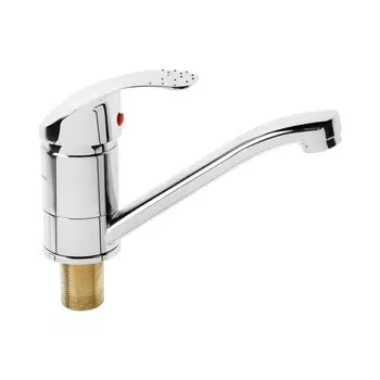 Смеситель для кухни "БЕЛЫЕ КОЛОДЕЗИ" A443-15 TYE-2105, однорычажный, излив 150 мм, хром