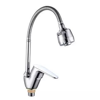 Смеситель для кухни BOOU B8282-10F-SE025, гибкий излив, трехрежимный аэратор, латунь, хром 1028562