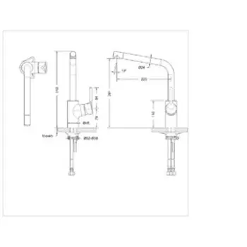 Смеситель для кухни BRAVAT Palace F7172217CP-1-RUS однорычажный с высоким изливом, хром