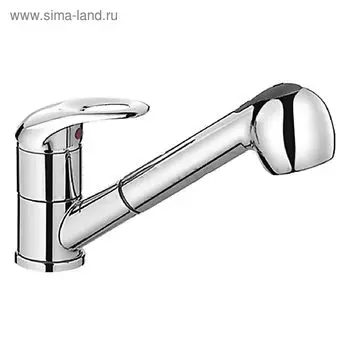 Смеситель для кухни Cron CN6003, с выдвигающейся лейкой, хром