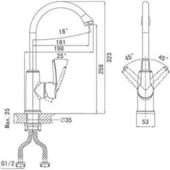 Смеситель для кухни D&K DA1362401