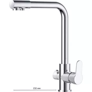 Смеситель для кухни D&K Rhein.Marx DA1391601, однорычажный, хром