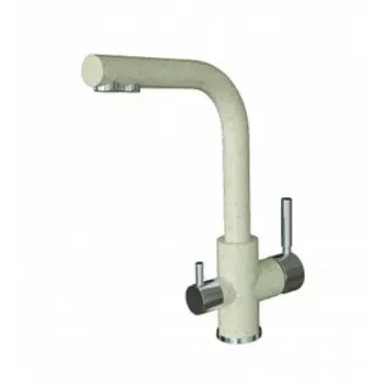 Смеситель для кухни Dr.Gans «АКЦЕНТ» высокий излив, цвет латте