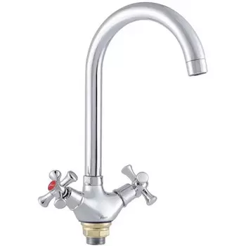 Смеситель для кухни FAUZT FZs-202-32, двухвентильный, длина излива 170 мм, хром