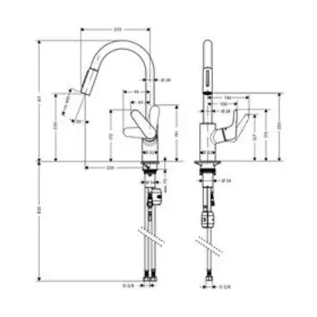 Смеситель для кухни Hansgrohe Focus 31815800, с выдвижным изливом