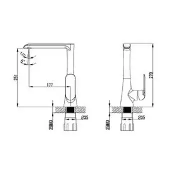 Смеситель для кухни IDDIS Calipso, CALSBL0i05, белый/хром