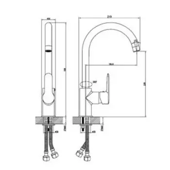 Смеситель для кухни IDDIS Cuba, CUBSBJ0i05