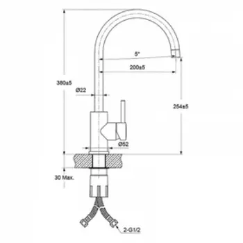 Смеситель для кухни IDDIS Kitchen, K05STJ0i05