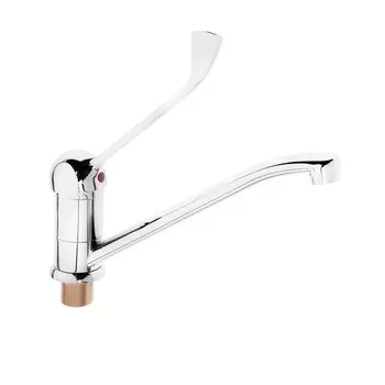 Смеситель для кухни "Эверест" B49-37, однорычажный, длинный излив, хром