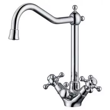 Смеситель для кухни KAISER Carlson Style 44333, двухвентильный, излив 225 мм, хром
