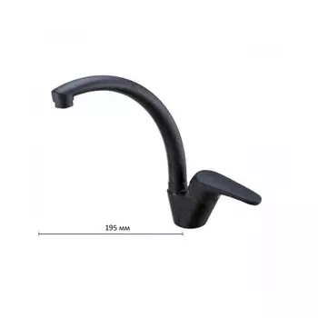 Смеситель для кухни KAISER County 55244-3, однорычажный, черный мрамор