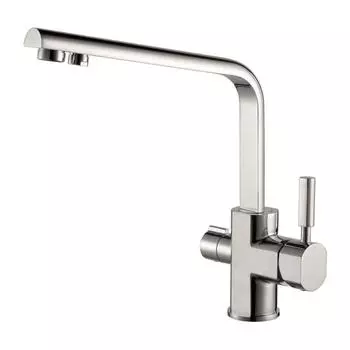 Смеситель для кухни KAISER Decor 40144-5, однорычажный, длина излива 205 мм, серебро
