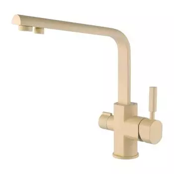 Смеситель для кухни KAISER Decor 40144-6, однорычажный, длинна излива 205 мм, желтый песок