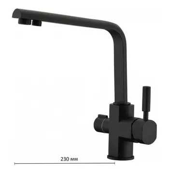 Смеситель для кухни KAISER Decor 40144-9, однорычажный, длинна излива 230мм, черный, матовый 69700