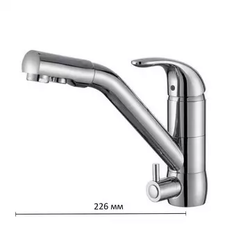 Смеситель для кухни KAISER Safira 15066, однорычажный, длинна излива 226 мм, хром