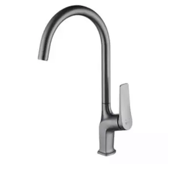 Смеситель для кухни Lemark Bronx LM3705GM, однорычажный, длина излива 204 мм, хром