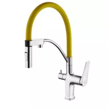 Смеситель для кухни Lemark Comfort LM3074C-Yellow, однорычажный, с выходом для питьевой воды 90766