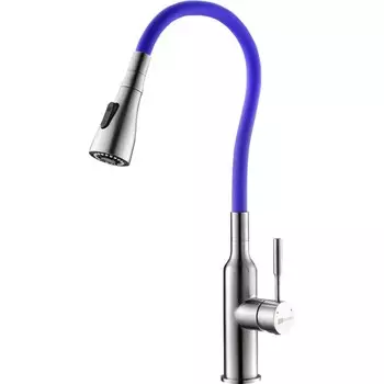 Смеситель для кухни Lemark LM5082S-Violet, однорычажный, гибкий излив, 2 функции, фиолетовый 90766