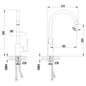 Смеситель для кухни Lemark Plus Factor LM1605C