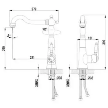 Смеситель для кухни Lemark Villa LM4805B